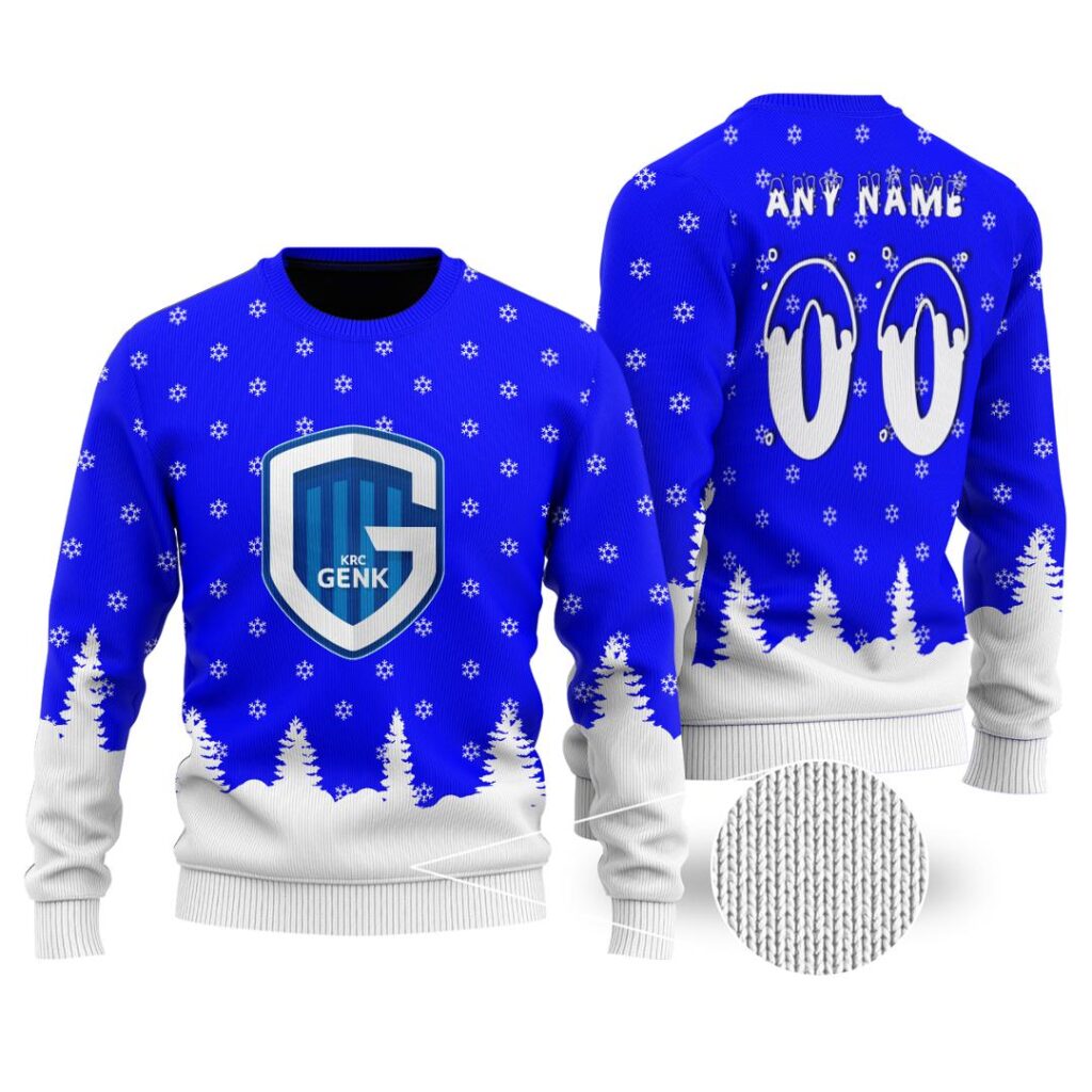 Belgian Pro League KRC Genk Merry Christmas Ugly Sweater | Hoodie | Zipper | T-Shirt | Polo | Long Paint