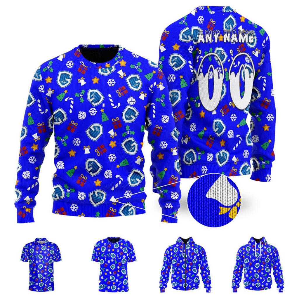 Belgian Pro League KRC Genk Merry Christmas Ugly Sweater | Hoodie | Zipper | T-Shirt | Polo