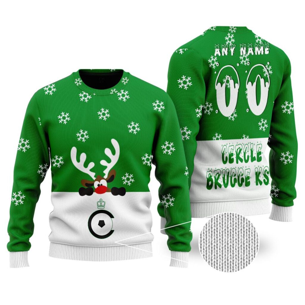 Belgian Pro League Cercle Brugge KSV Merry Christmas Ugly Sweater | Hoodie | Zipper | T-Shirt | Polo