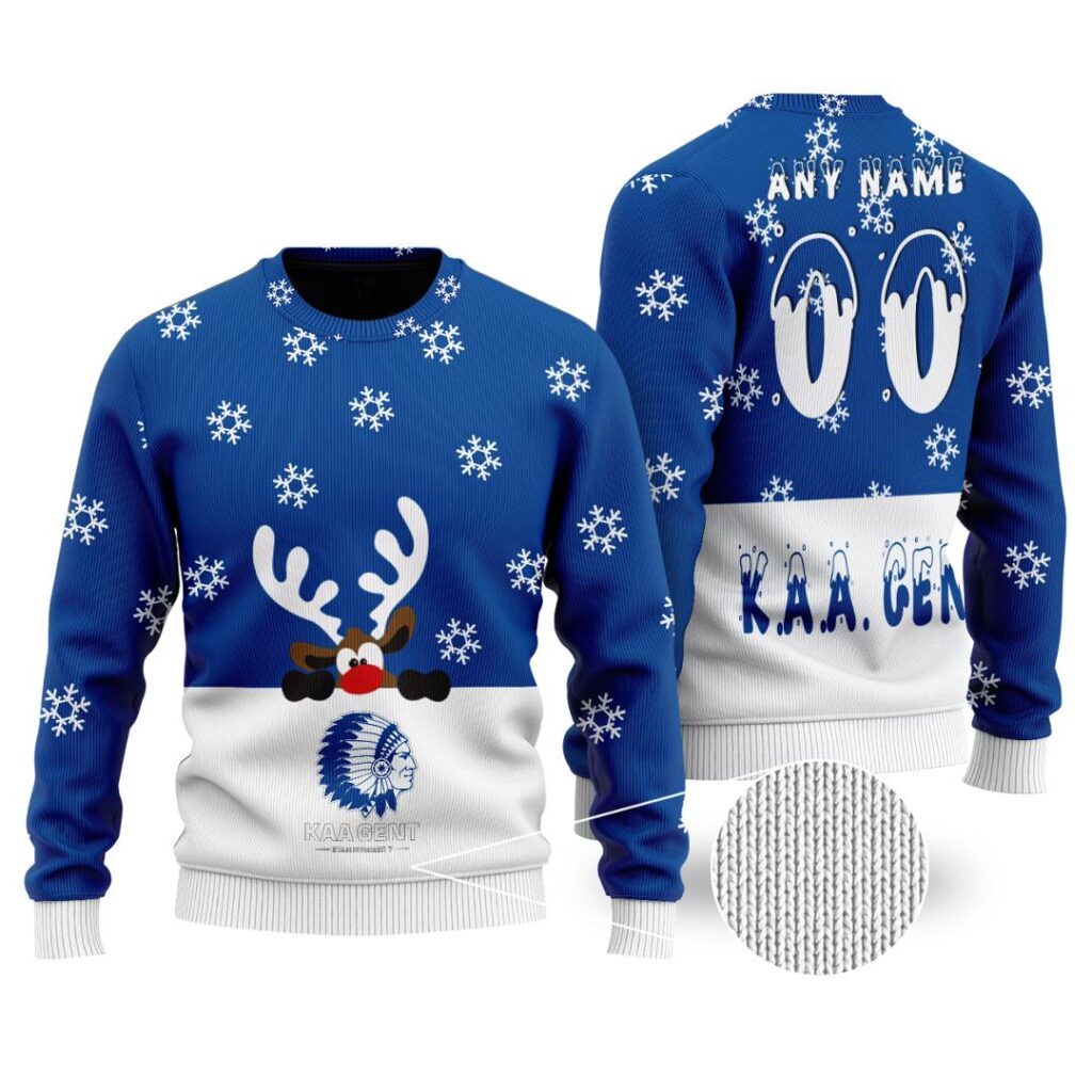 Belgian Pro League KAA Gent Merry Christmas Ugly Sweater | Hoodie | Zipper | T-Shirt | Polo