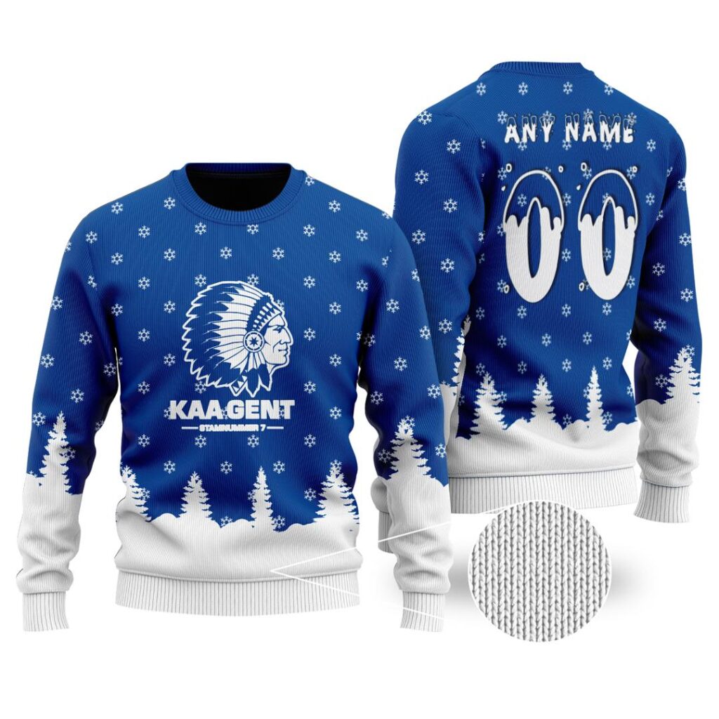 Belgian Pro League KAA Gent Merry Christmas Ugly Sweater | Hoodie | Zipper | T-Shirt | Polo | Long Paint