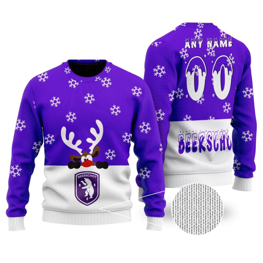 Belgian Pro League K Beerschot VAC Merry Christmas Ugly Sweater | Hoodie | Zipper | T-Shirt | Polo