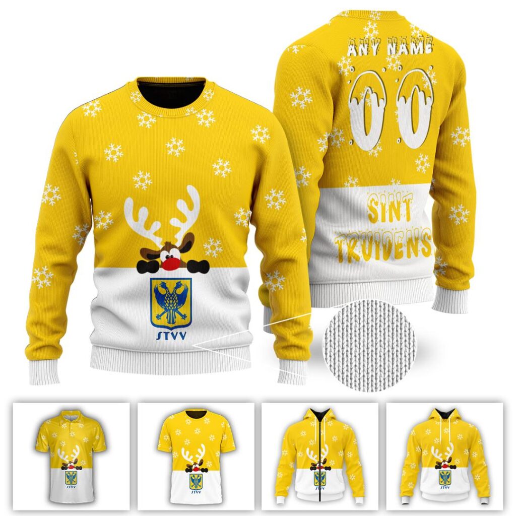 Belgian Pro League Sint Truidense VV Merry Christmas Ugly Sweater | Hoodie | Zipper | T-Shirt | Polo