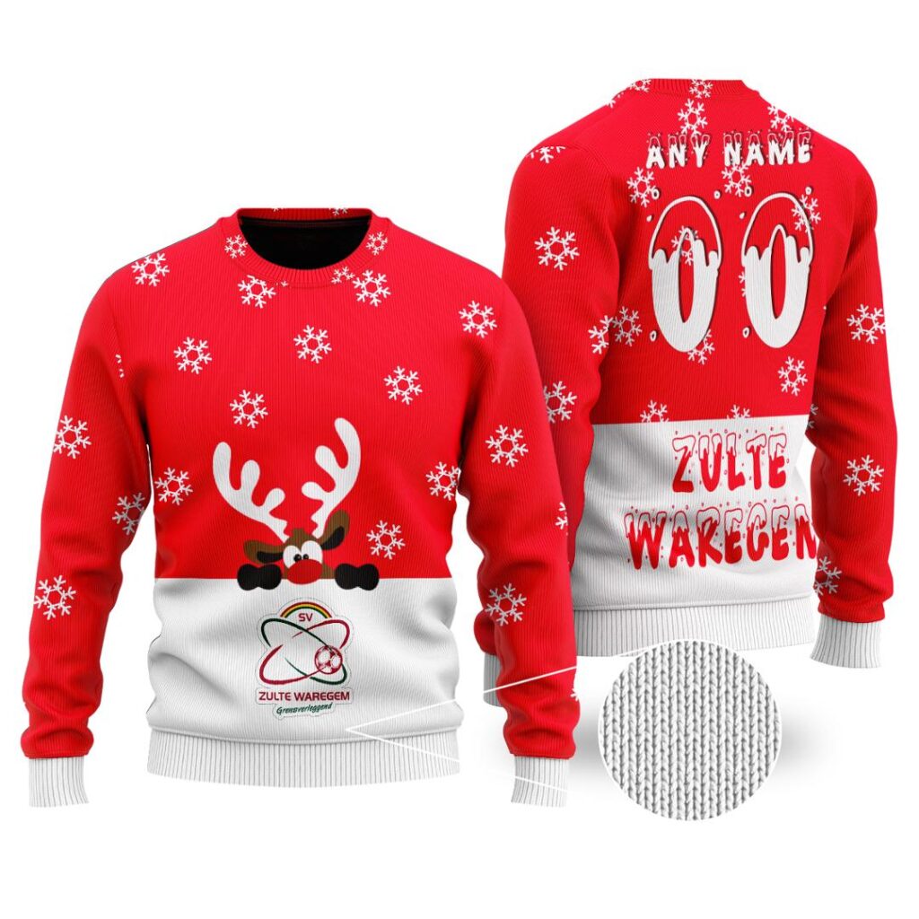 Belgian Pro League SV Zulte Waregem Merry Christmas Ugly Sweater | Hoodie | Zipper | T-Shirt | Polo