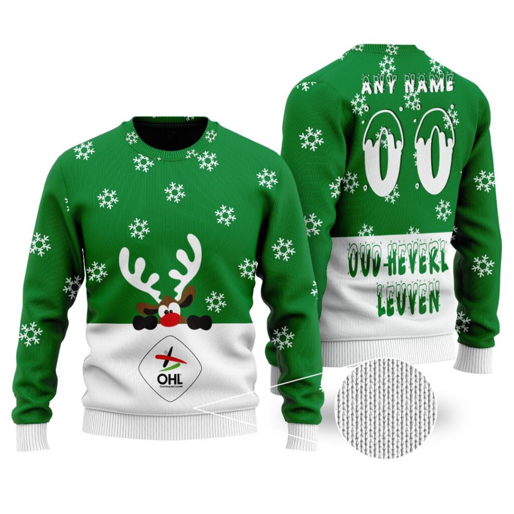 Belgian Pro League Oud Heverlee Leuven Merry Christmas Ugly Sweater | Hoodie | Zipper | T-Shirt | Polo