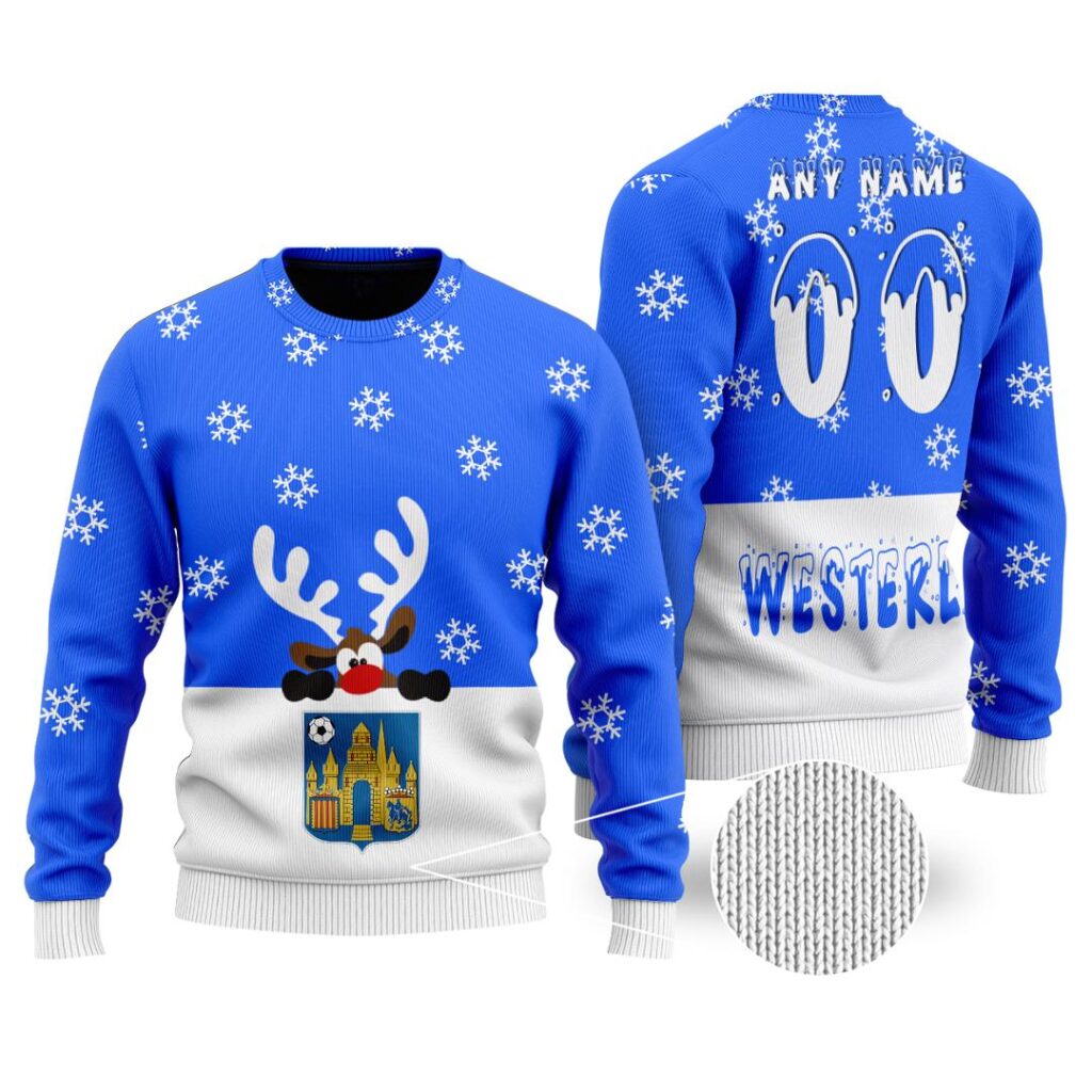 Belgian Pro League KVC Westerlo Merry Christmas Ugly Sweater | Hoodie | Zipper | T-Shirt | Polo