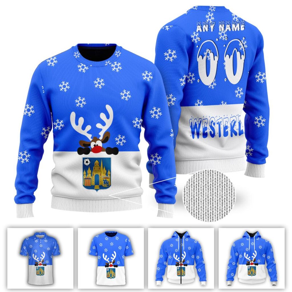 Belgian Pro League KVC Westerlo Merry Christmas Ugly Sweater | Hoodie | Zipper | T-Shirt | Polo