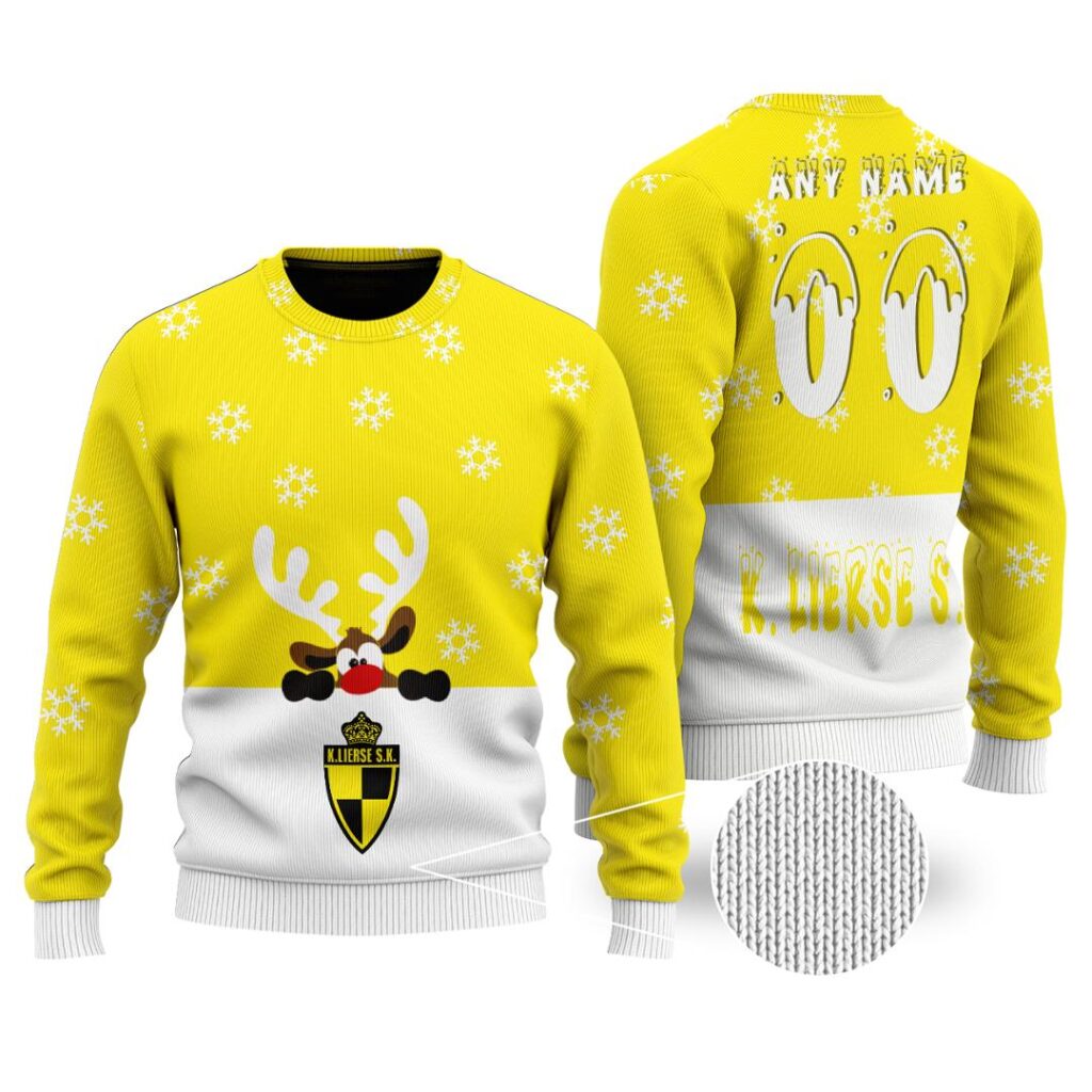 Belgian Pro League Lierse SK Merry Christmas Ugly Sweater | Hoodie | Zipper | T-Shirt | Polo