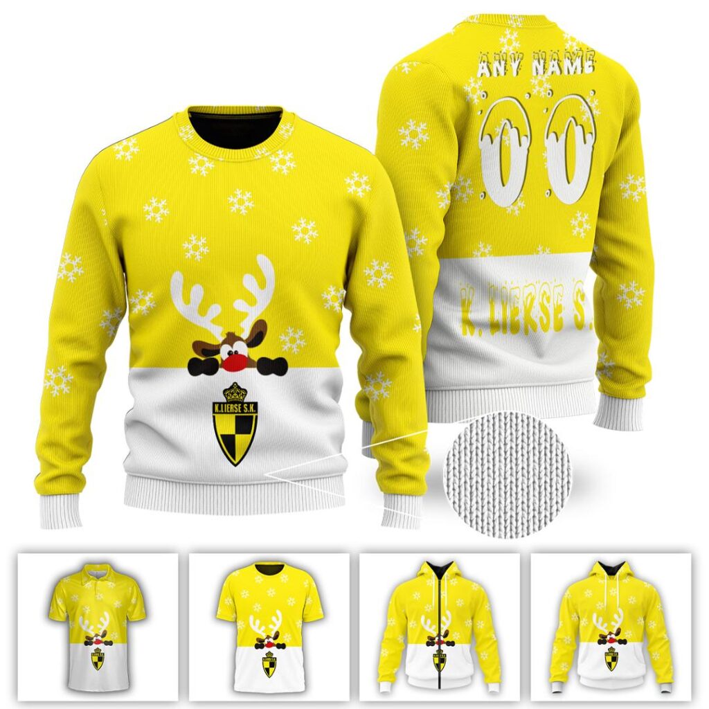 Belgian Pro League Lierse SK Merry Christmas Ugly Sweater | Hoodie | Zipper | T-Shirt | Polo