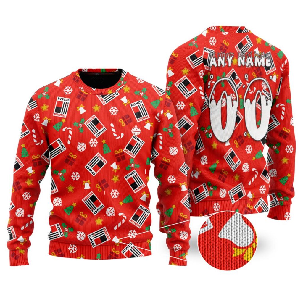 Belgian Pro League RWD Molenbeek Merry Christmas Ugly Sweater | Hoodie | Zipper | T-Shirt | Polo