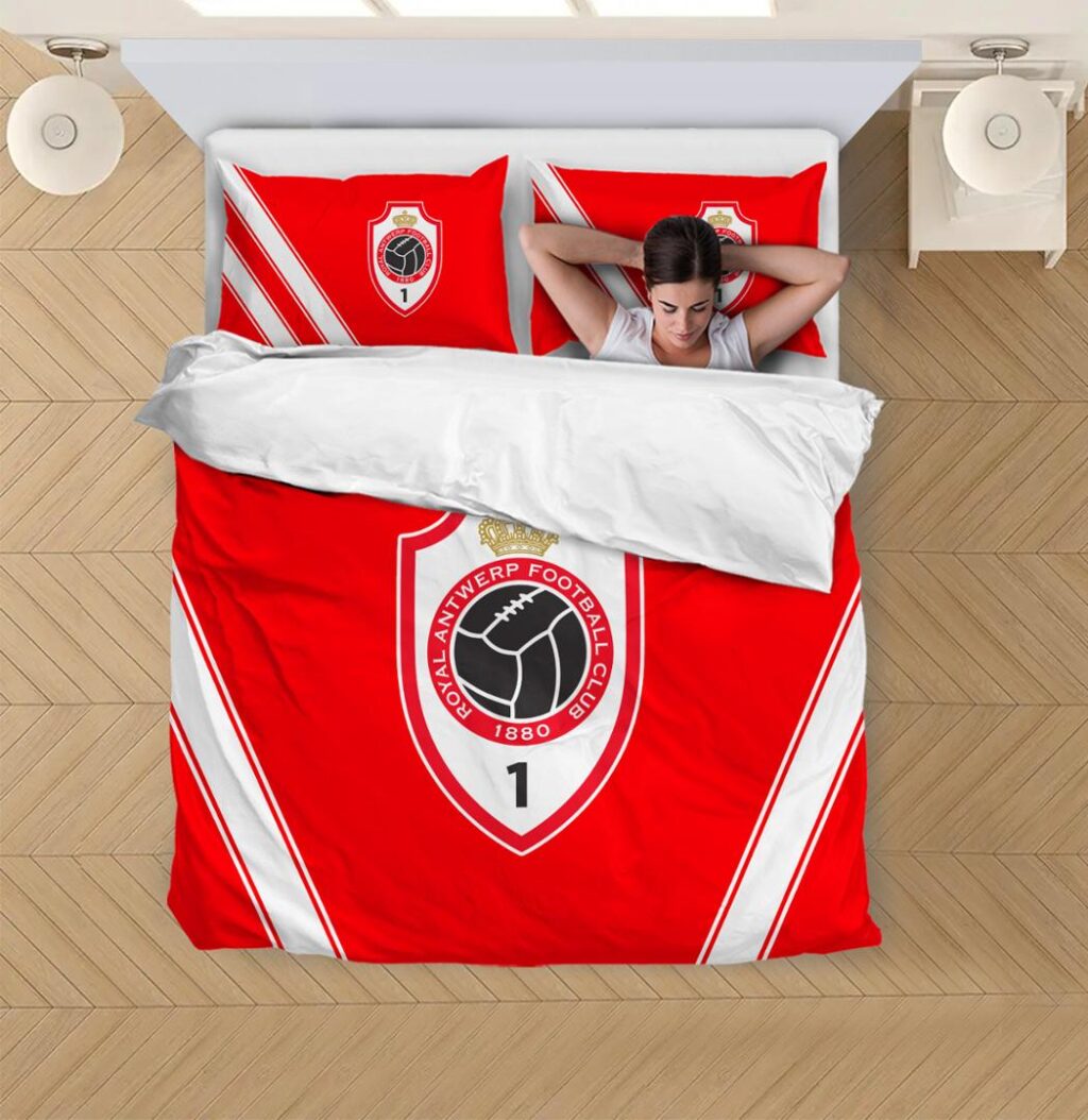 Belgian Pro League R Antwerp FC Bedding Duvet Cover + 1/2 Pillow Cases