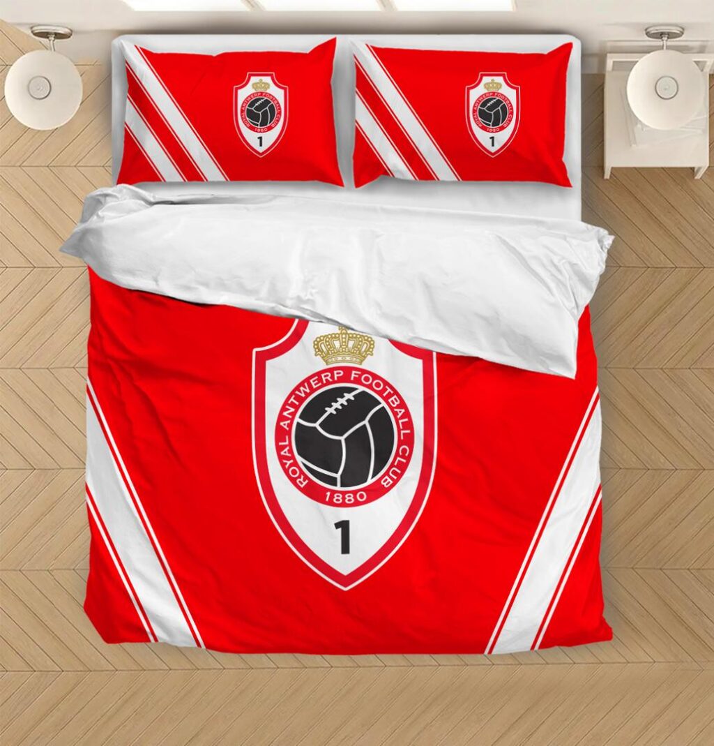 Belgian Pro League R Antwerp FC Bedding Duvet Cover + 1/2 Pillow Cases