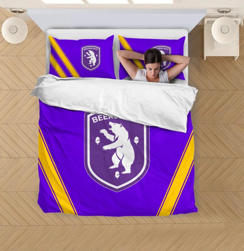 Belgian Pro League K Beerschot VAC Bedding Duvet Cover + 1/2 Pillow Cases