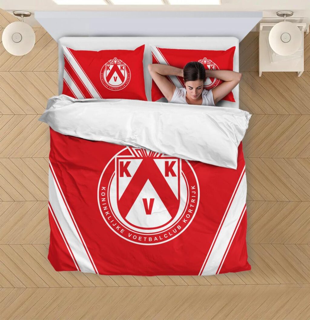 Belgian Pro League KV Kortrijk Bedding Duvet Cover + 1/2 Pillow Cases