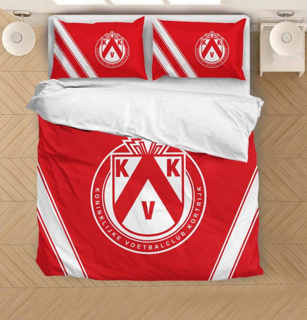 Belgian Pro League KV Kortrijk Bedding Duvet Cover + 1/2 Pillow Cases