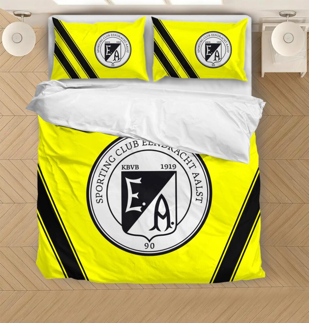 Belgian Pro League SC Eendracht Aalst Bedding Duvet Cover + 1/2 Pillow Cases