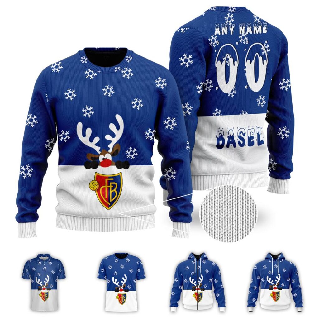 SFL FC Basel Merry Christmas Ugly Sweater | Hoodie | Zipper | T-Shirt | Polo