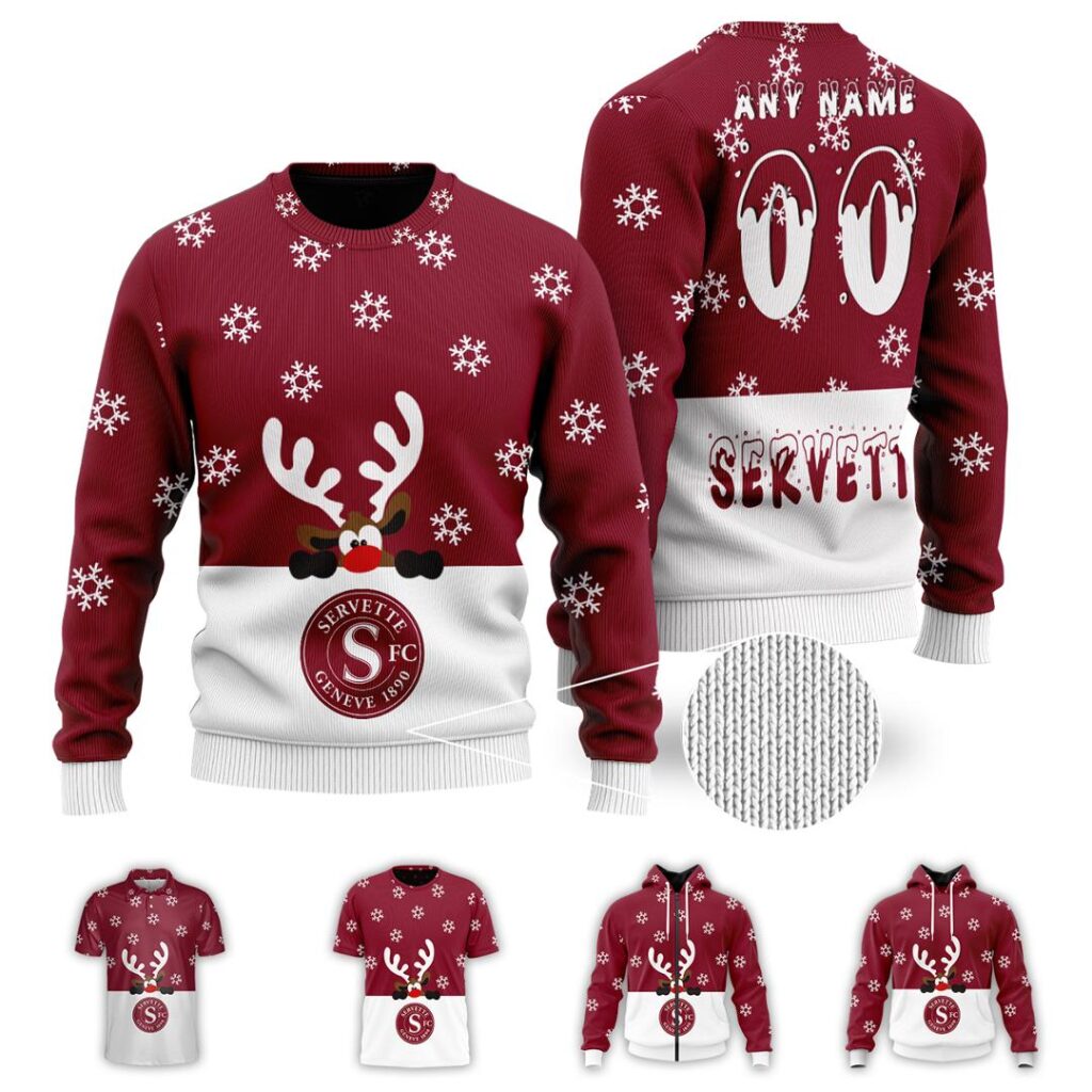 SFL Servette FC Merry Christmas Ugly Sweater | Hoodie | Zipper | T-Shirt | Polo