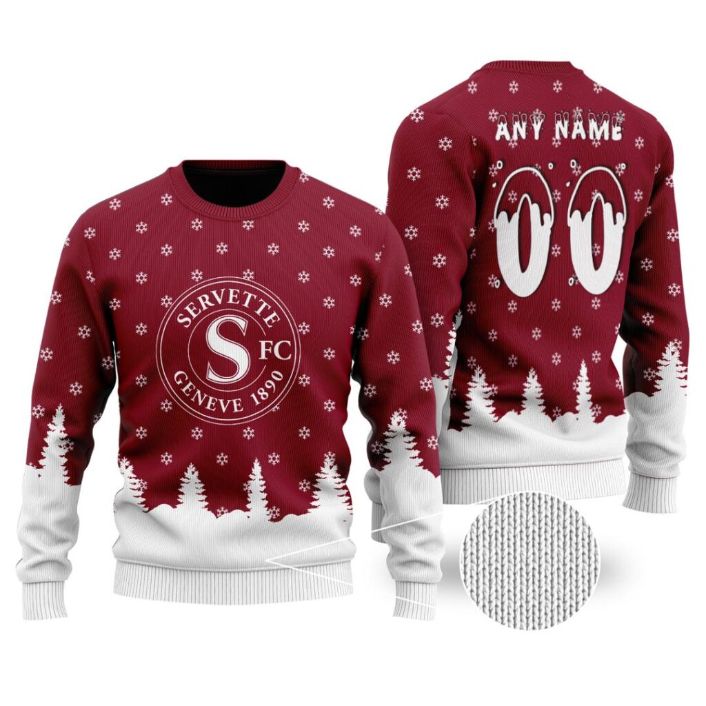 SFL Servette FC Merry Christmas Ugly Sweater | Hoodie | Zipper | T-Shirt | Polo | Long Paint