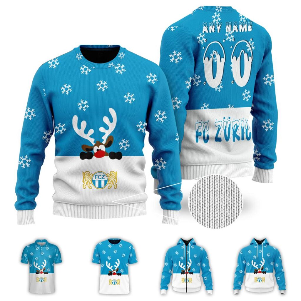 SFL FC Zurich Merry Christmas Ugly Sweater | Hoodie | Zipper | T-Shirt | Polo