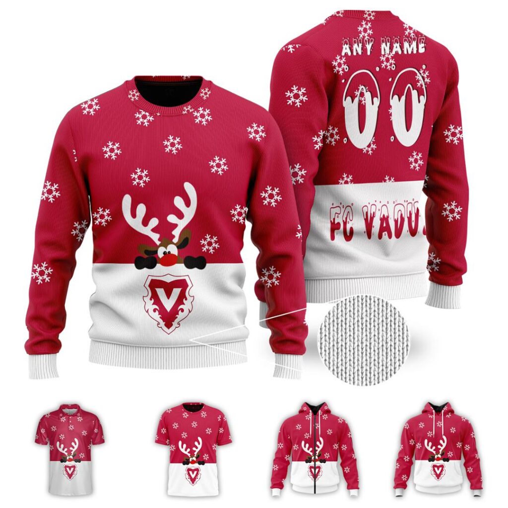 SFL FC Vaduz Merry Christmas Ugly Sweater | Hoodie | Zipper | T-Shirt | Polo