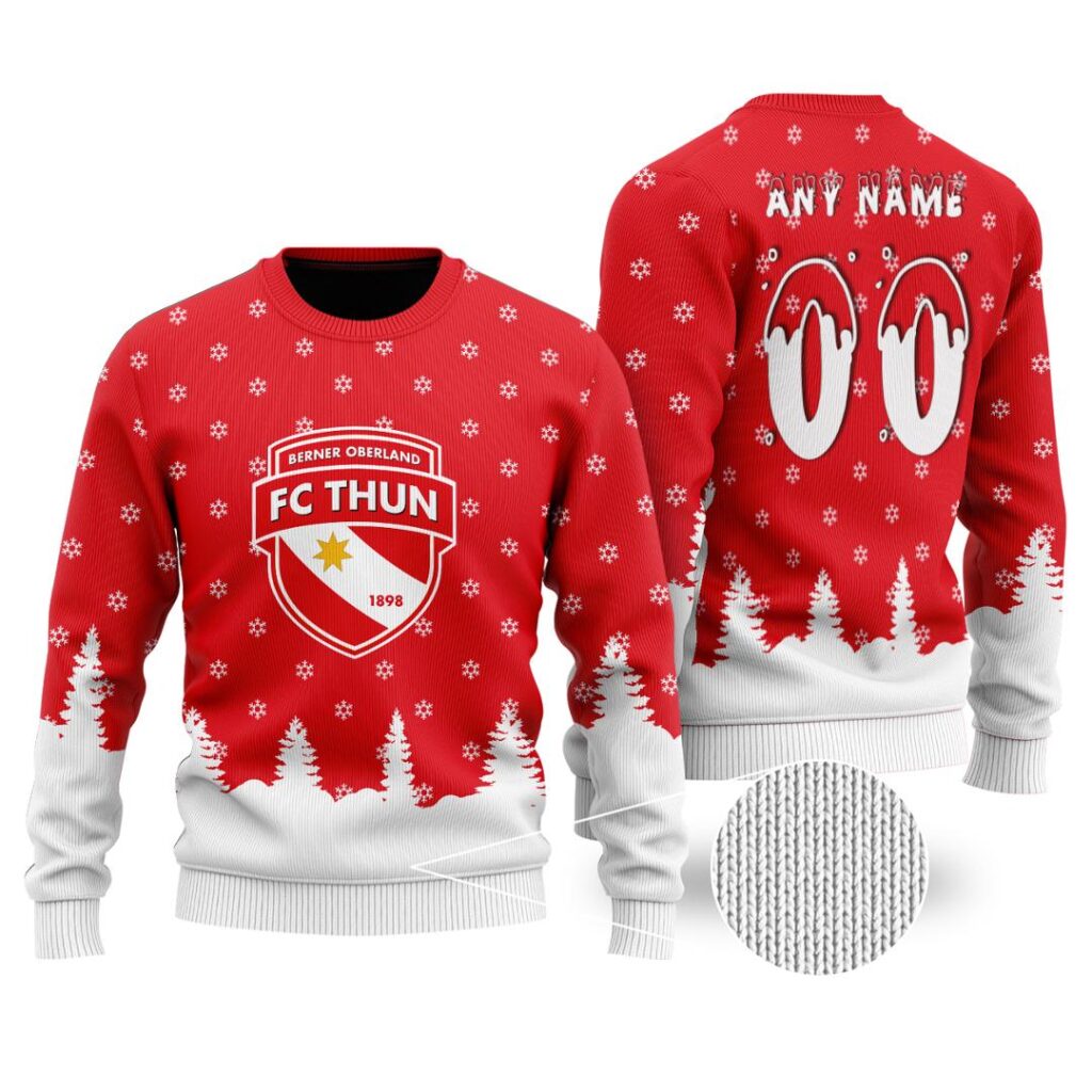 SFL FC Thun Merry Christmas Ugly Sweater | Hoodie | Zipper | T-Shirt | Polo | Long Paint