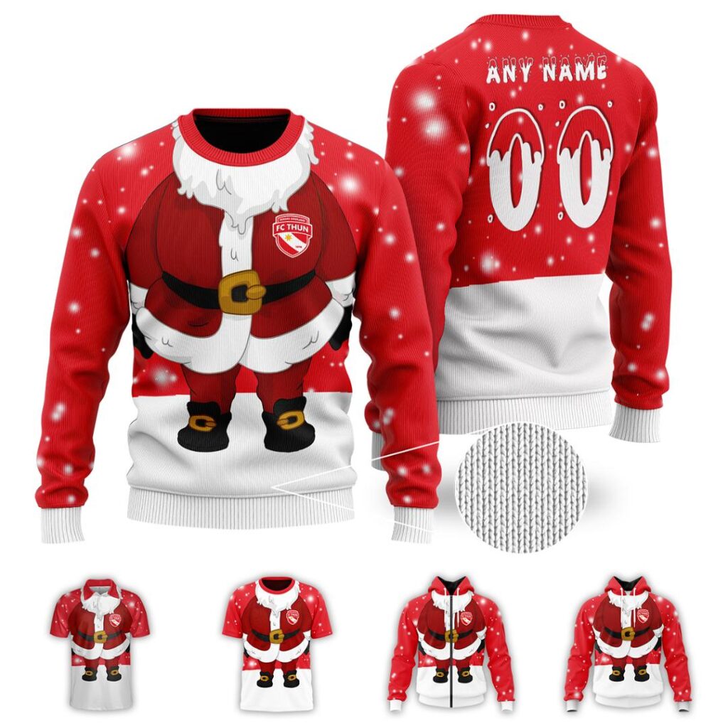 SFL FC Thun Merry Christmas Ugly Sweater | Hoodie | Zipper | T-Shirt | Polo