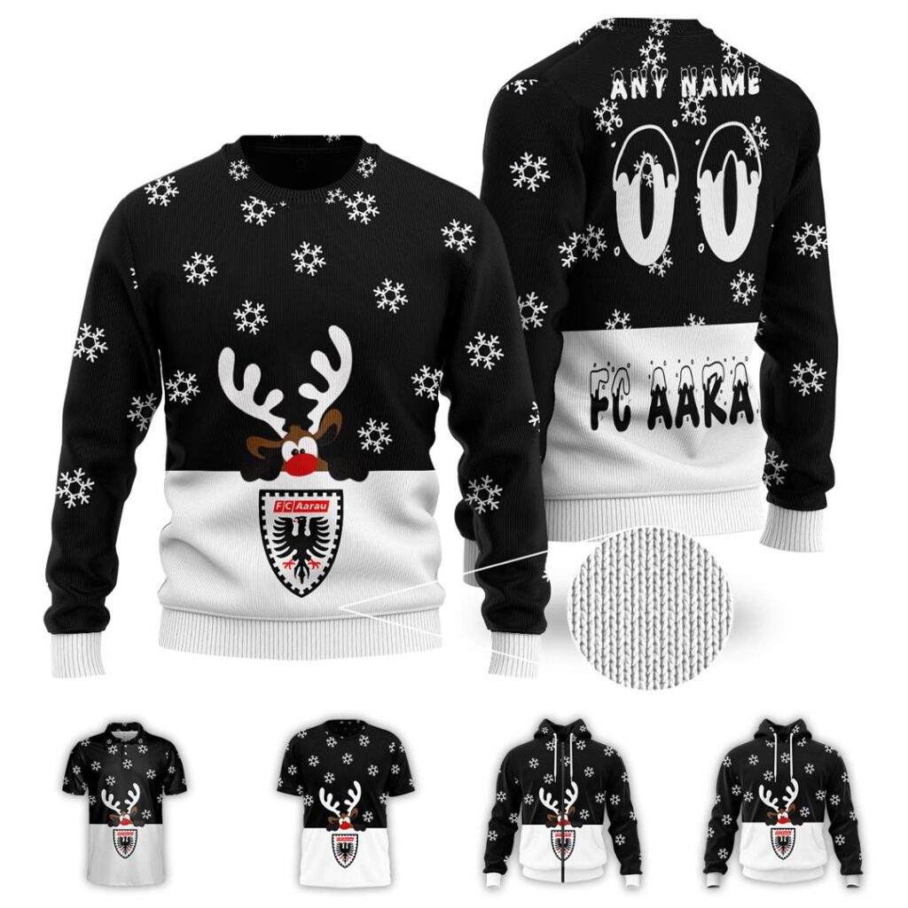 SFL FC Aarau Merry Christmas Ugly Sweater | Hoodie | Zipper | T-Shirt | Polo