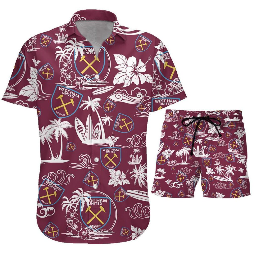 13WestHam070 | Hawaiian Shirt and Shorts