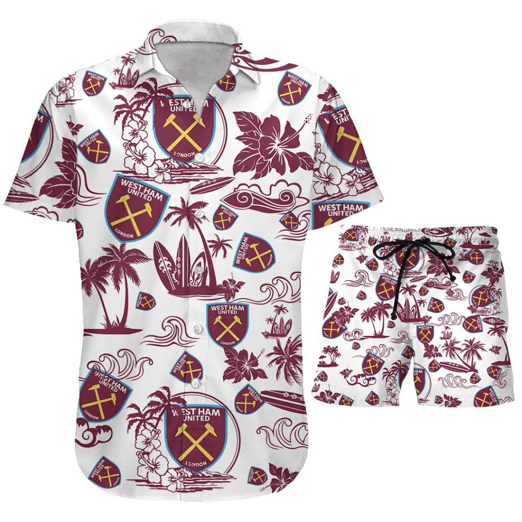 13WestHam073 | Hawaiian Shirt and Shorts