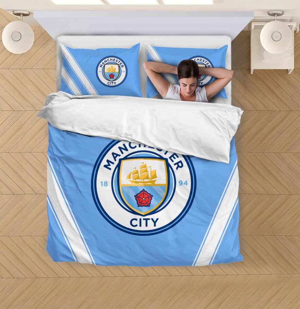 EPL Manchester City Bedding Duvet Cover + 1/2 Pillow Cases