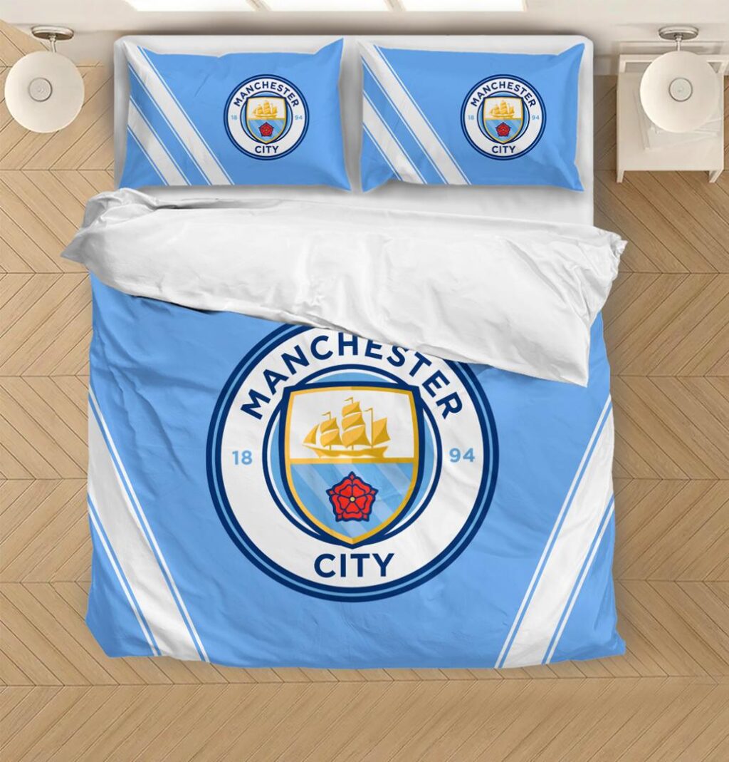 EPL Manchester City Bedding Duvet Cover + 1/2 Pillow Cases