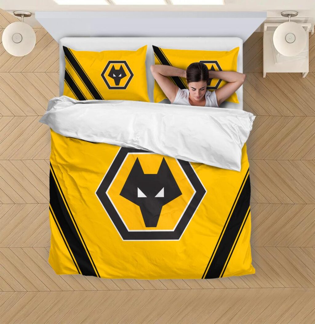 EPL Wolverhampton Wanderers Bedding Duvet Cover + 1/2 Pillow Cases