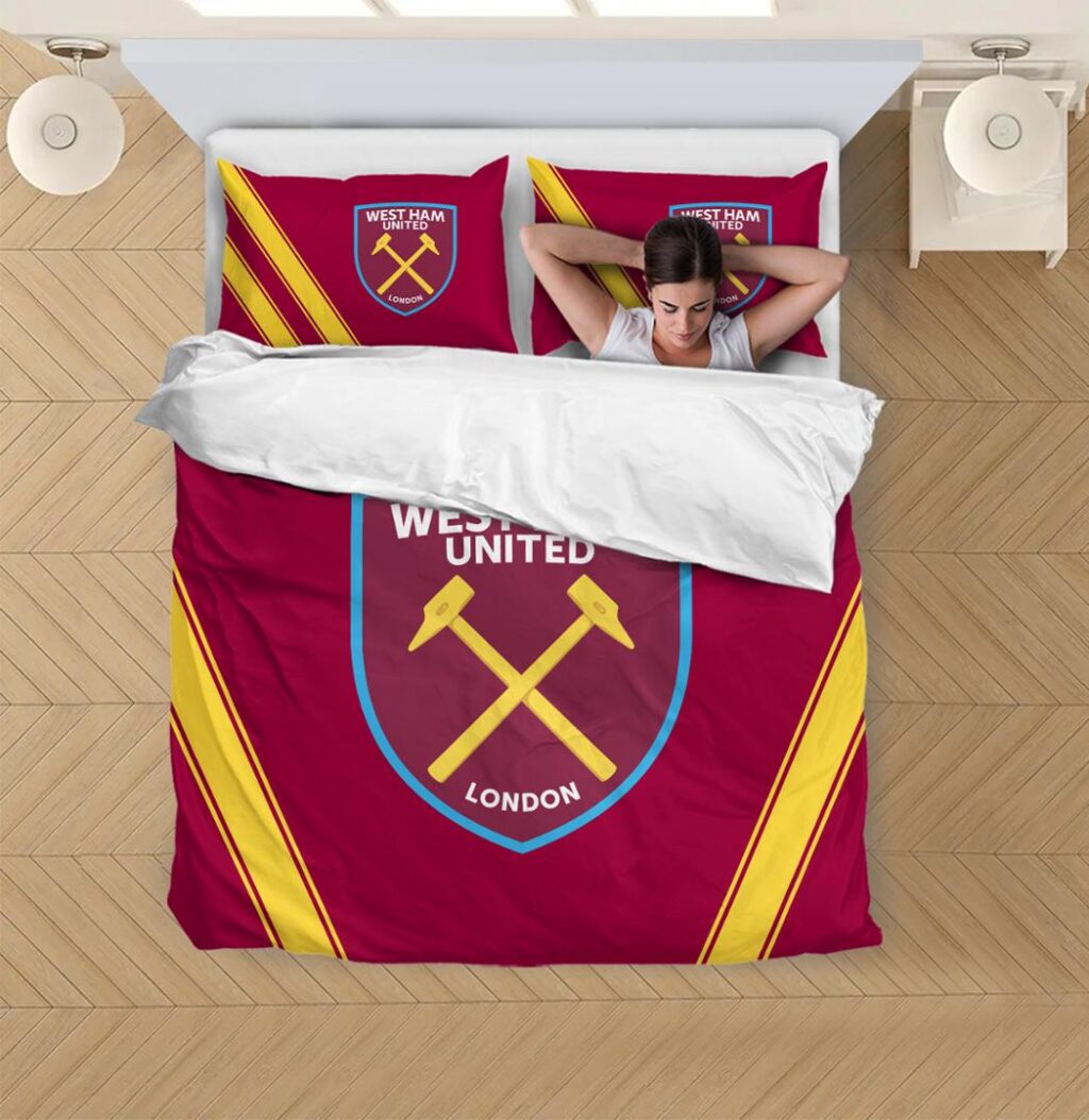 EPL West Ham United Bedding Duvet Cover + 1/2 Pillow Cases