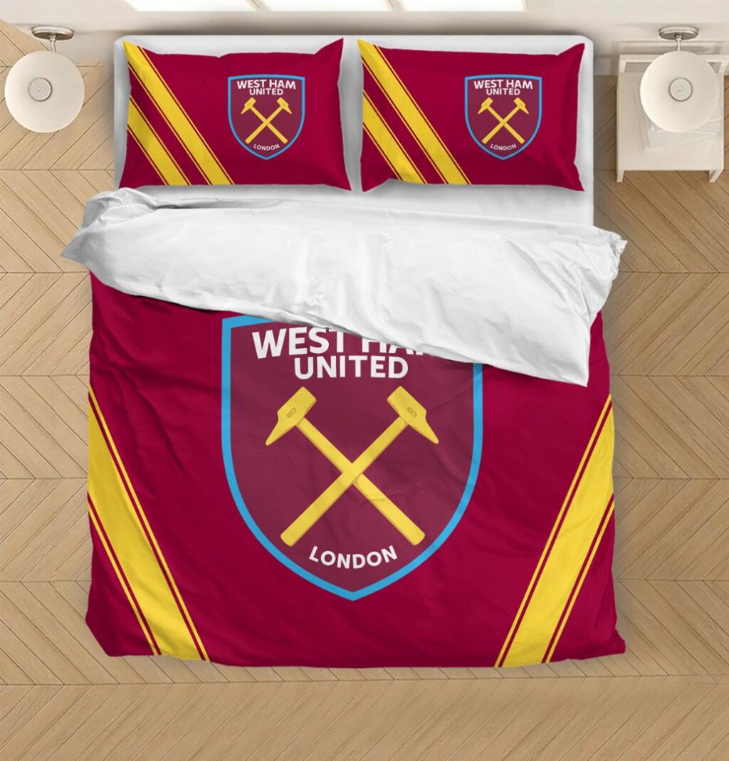 EPL West Ham United Bedding Duvet Cover + 1/2 Pillow Cases