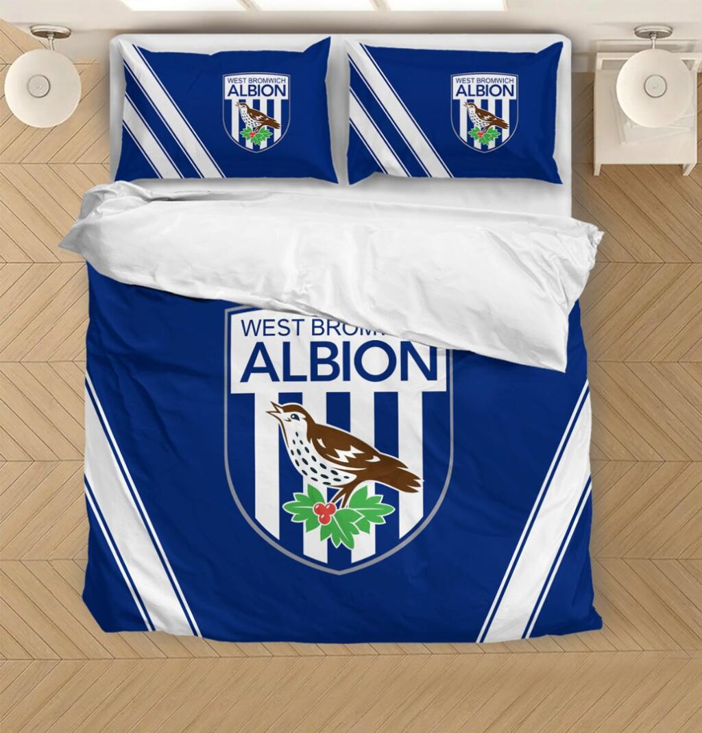 EPL West Bromwich Albion Bedding Duvet Cover + 1/2 Pillow Cases