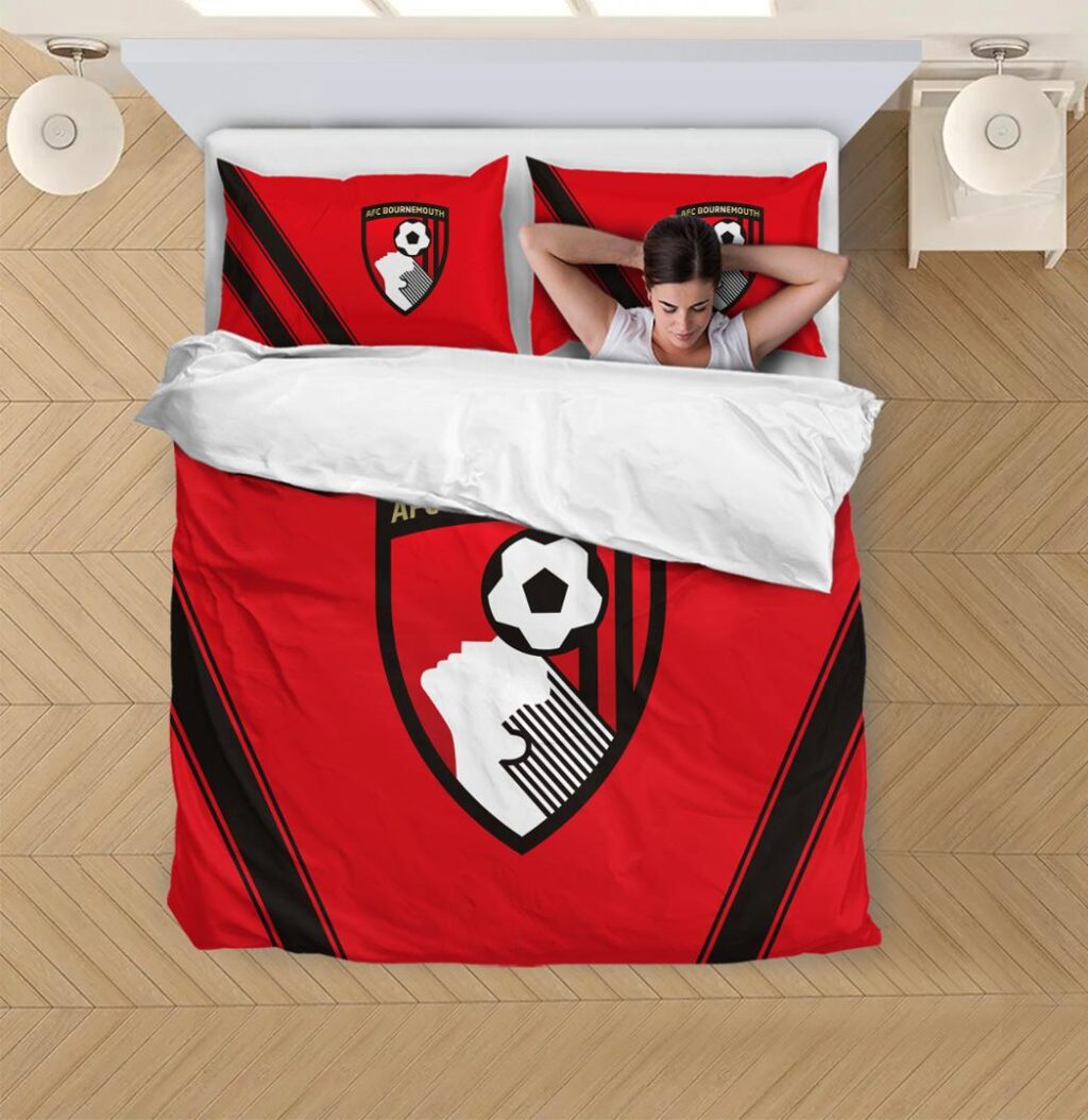 EPL AFC Bournemouth Bedding Duvet Cover + 1/2 Pillow Cases