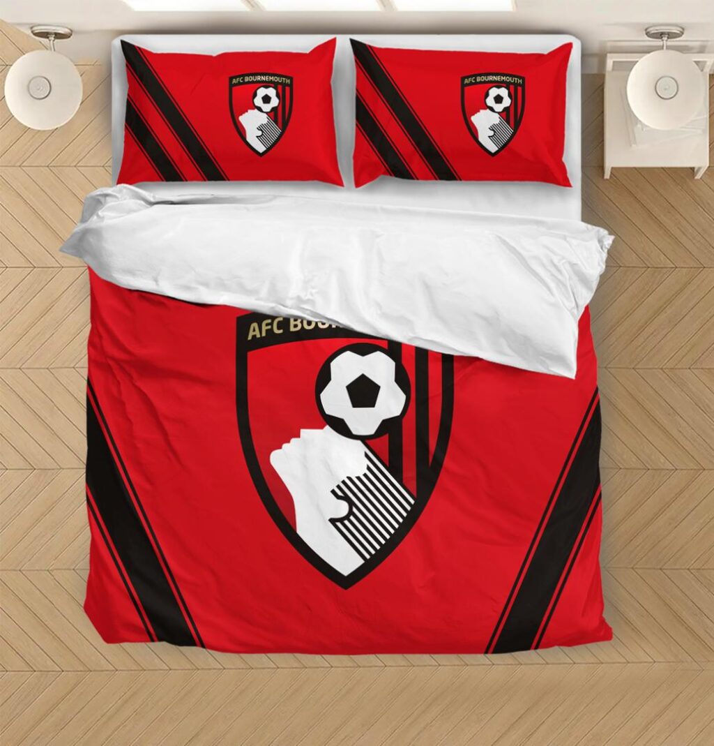 EPL AFC Bournemouth Bedding Duvet Cover + 1/2 Pillow Cases