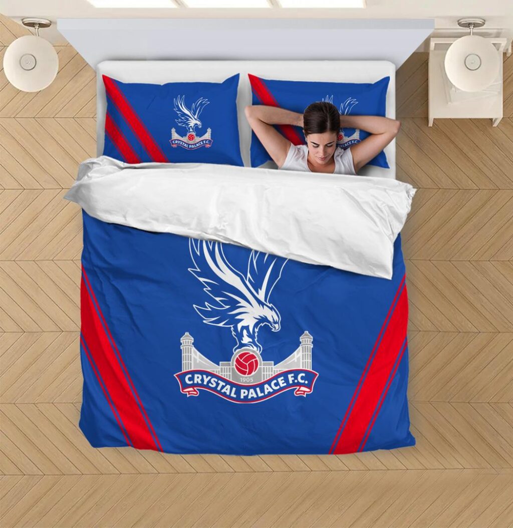 EPL Crystal Palace FC Bedding Duvet Cover + 1/2 Pillow Cases