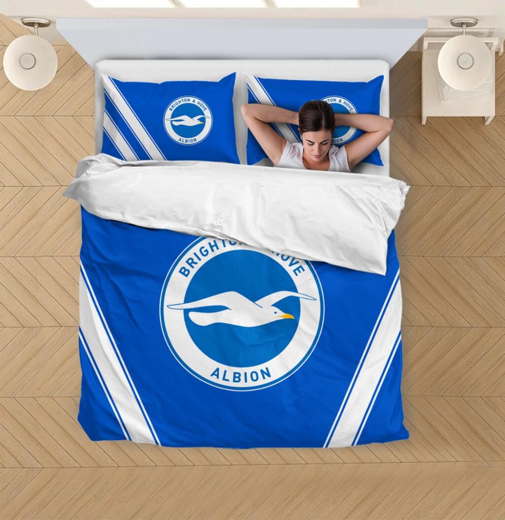 EPL Brighton & Hove Albion Bedding Duvet Cover + 1/2 Pillow Cases