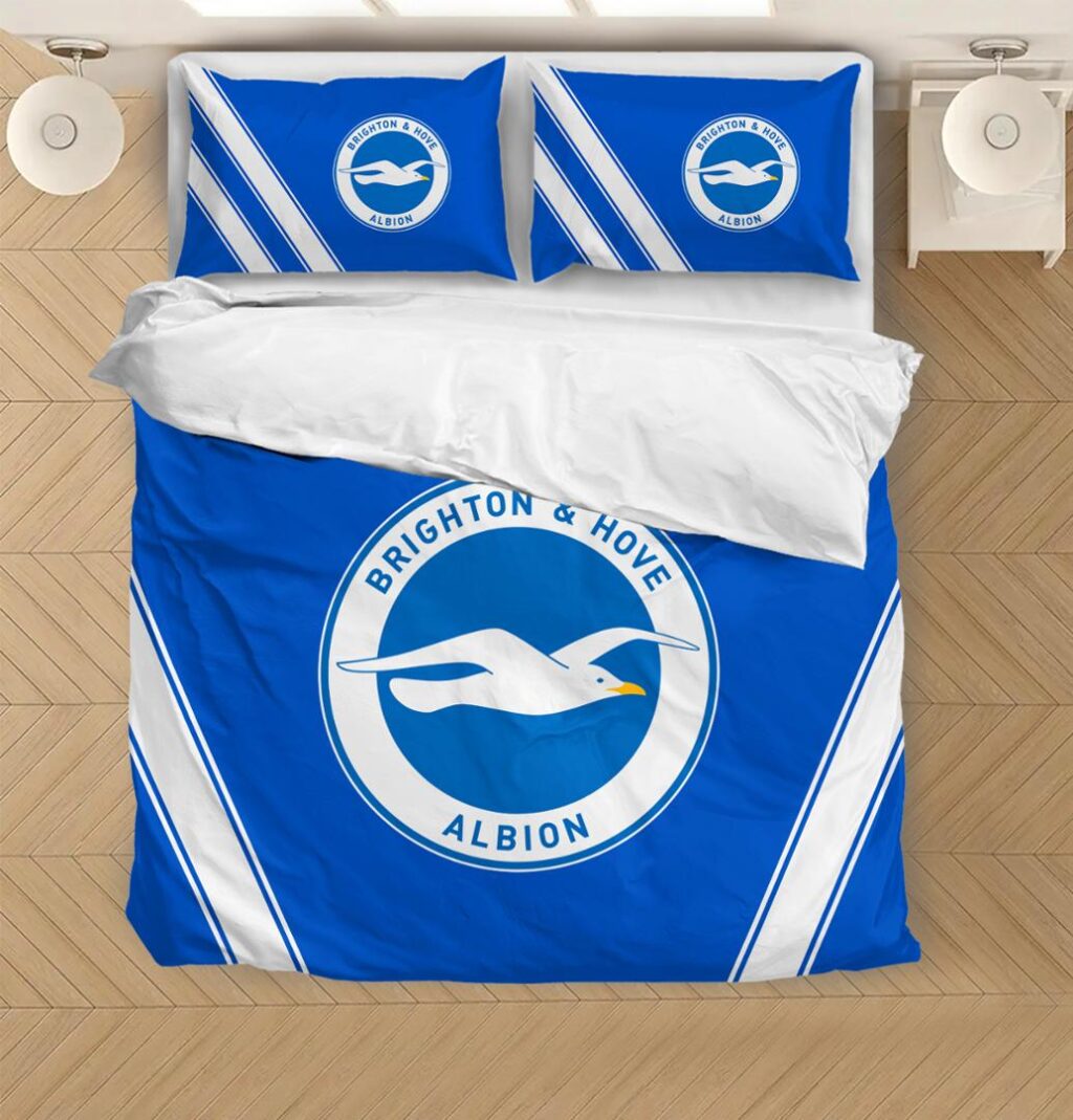 EPL Brighton & Hove Albion Bedding Duvet Cover + 1/2 Pillow Cases