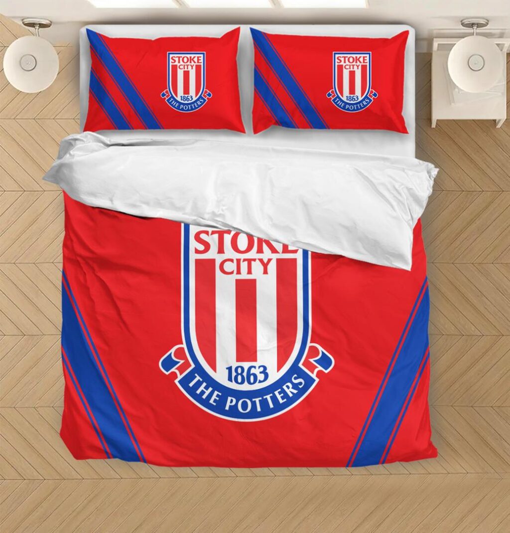 EPL Stoke City Bedding Duvet Cover + 1/2 Pillow Cases